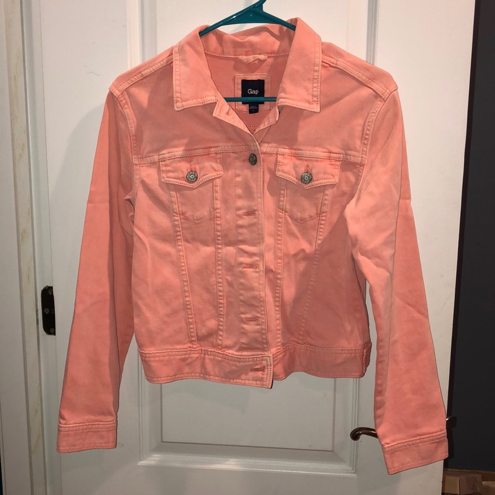Gap Coral Wash Denim Jacket